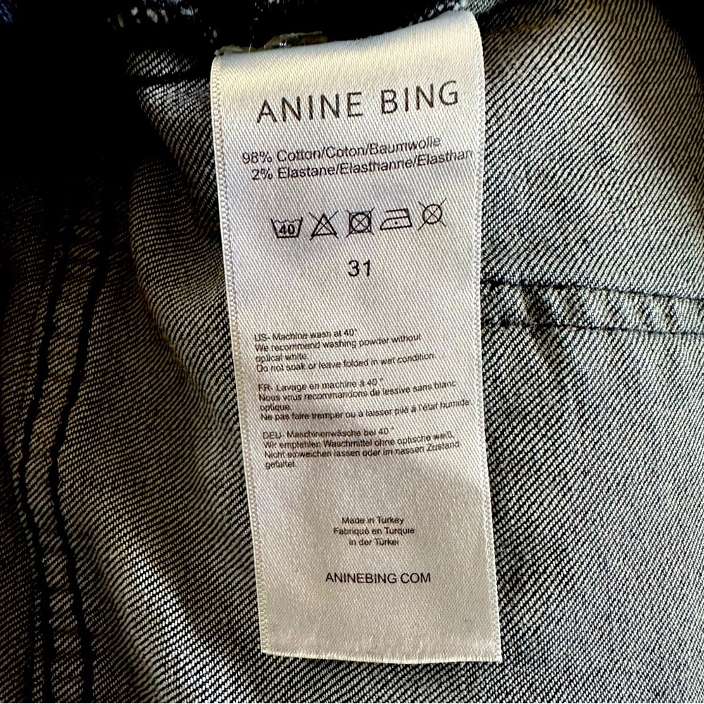 Anine Bing Patch Pocket Straight Leg Jeans - Picture 15 of 15